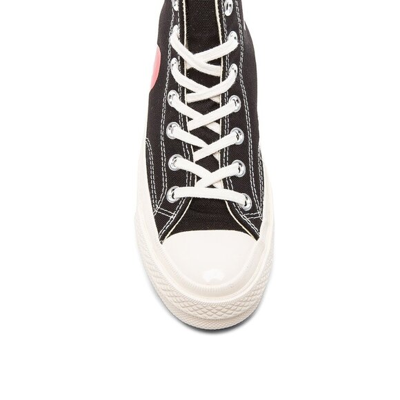 NWT COMME des GARCONS PLAY Converse Large Emblem High Top Canvas Sneakers new - Picture 3 of 14